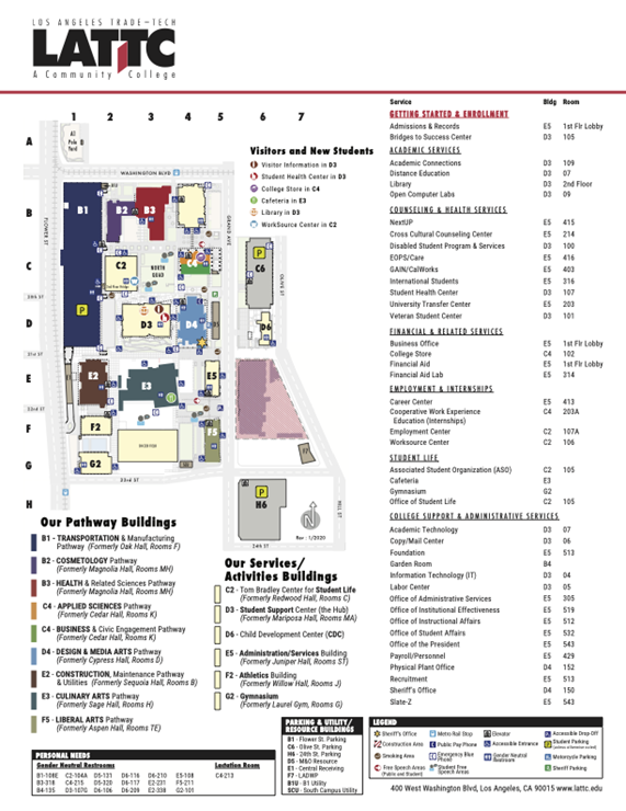 LATTC Campus Map Preview 