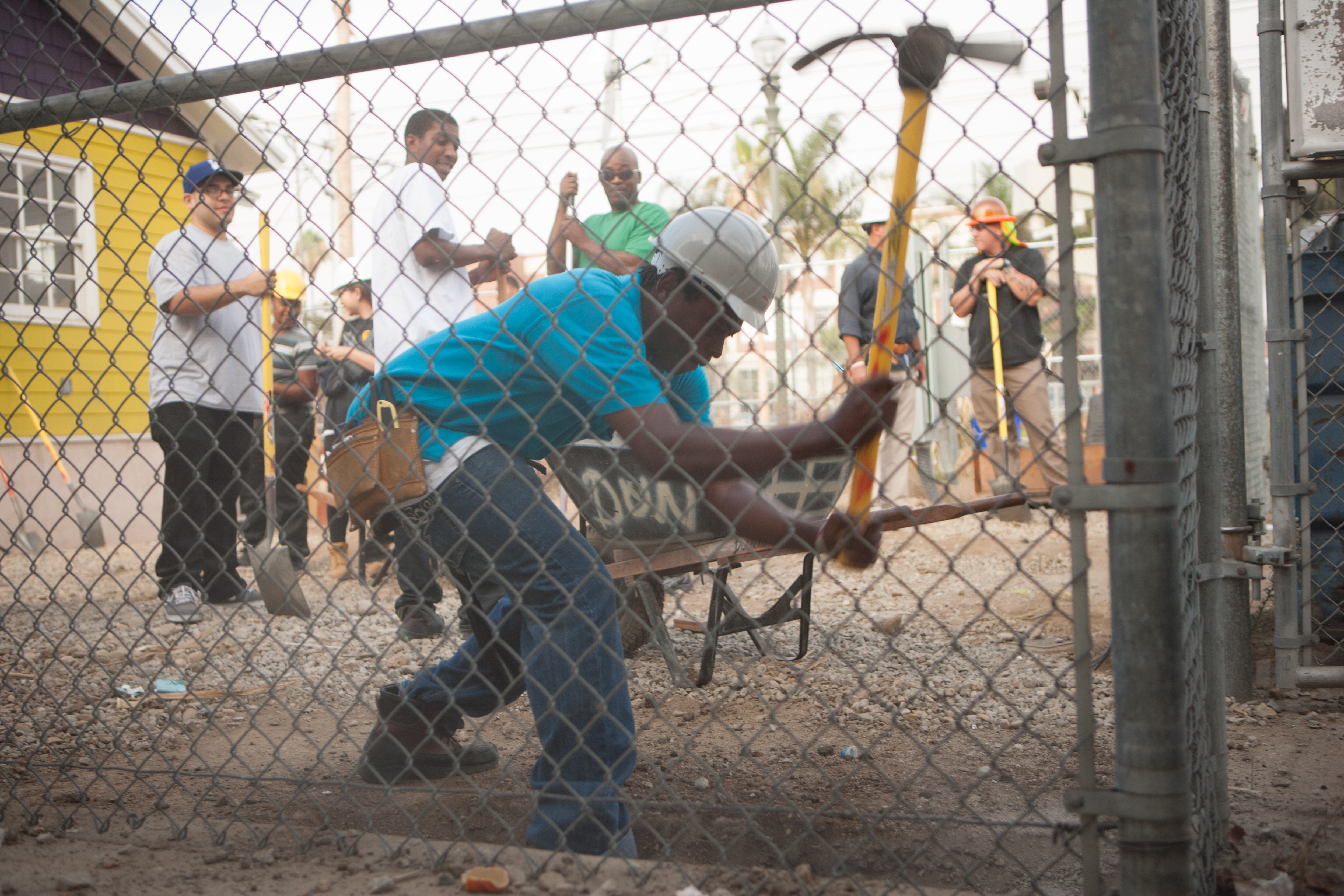 Man Working with a Construction Pick 