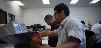 Student With a Book in Class