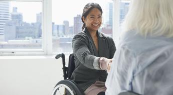 Student in wheelchair