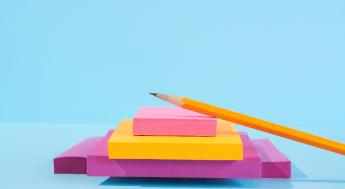 Post it notes and pencil 