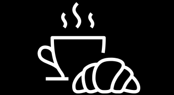 Hot beverage and pastry
