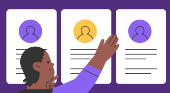 Student selecting candidate profile