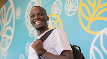 Black student smiling
