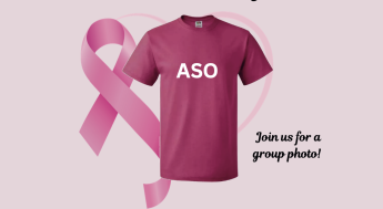 Pink ASO t-shirt and pink ribbon