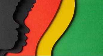 Black History Month silhouette faces