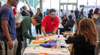 Job fair attendees