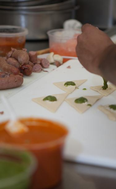 Cheff Preparing Dish