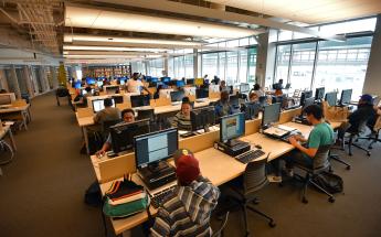 Students Using the Equipment of the Computer Lab 