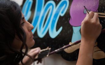 Girl Student Painting