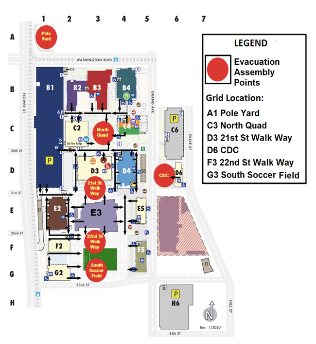 Map of the Evacuation Sites