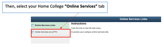 Online Services Tab Pointed 