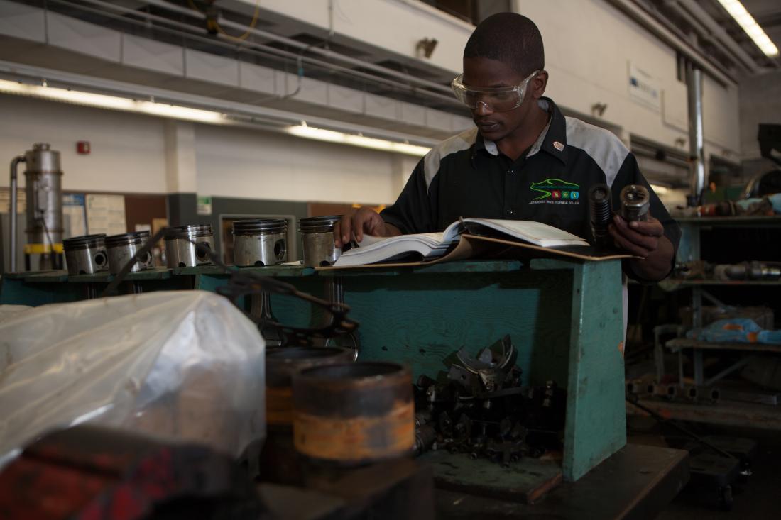 Male Student Reading a Book