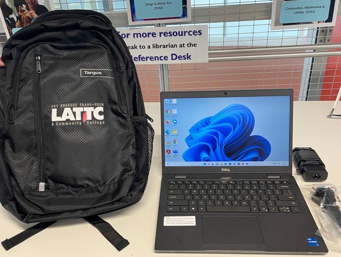 Laptop and backpack