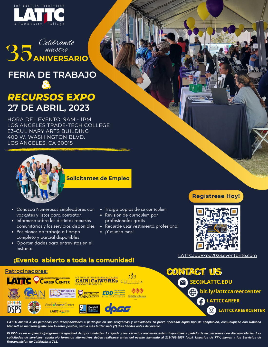 Job-Career and Resource Expo Flyer in Spanish