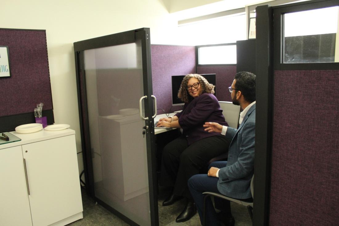 Employment and Career Success Center cubicle