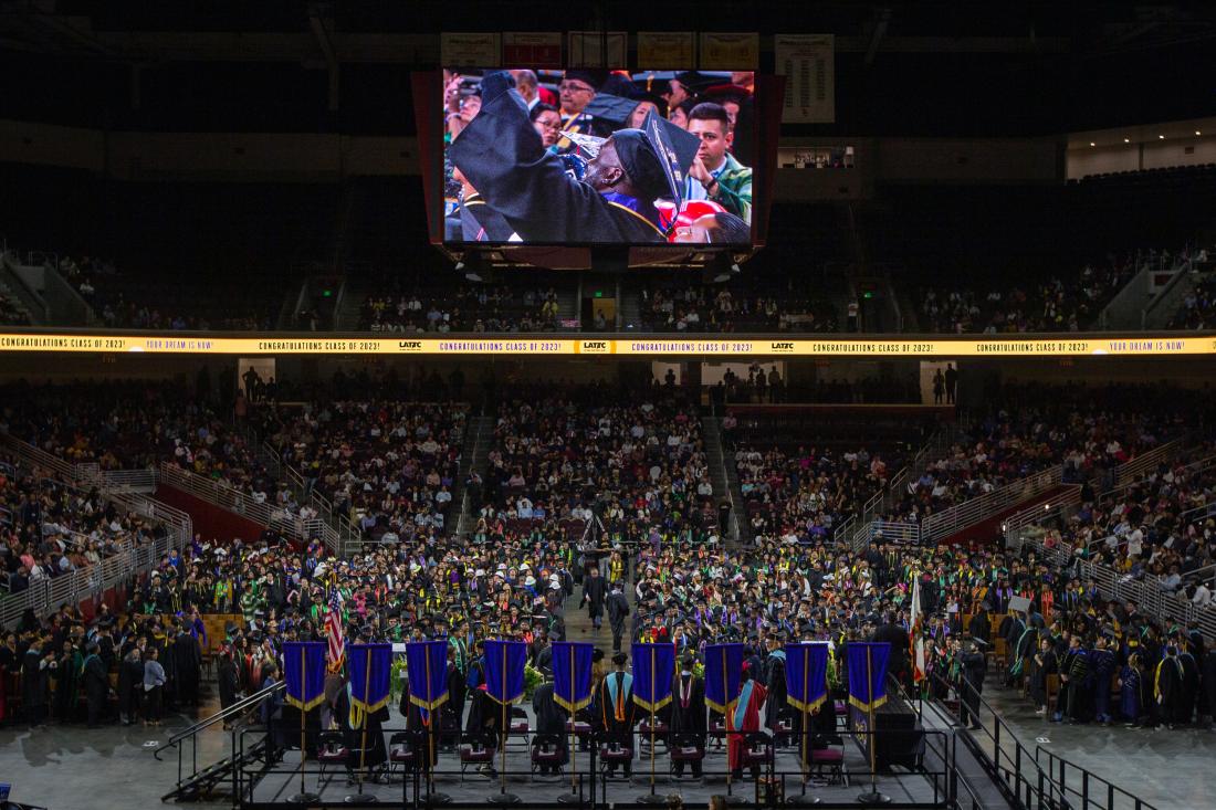 Crowd shot Commencement 2023