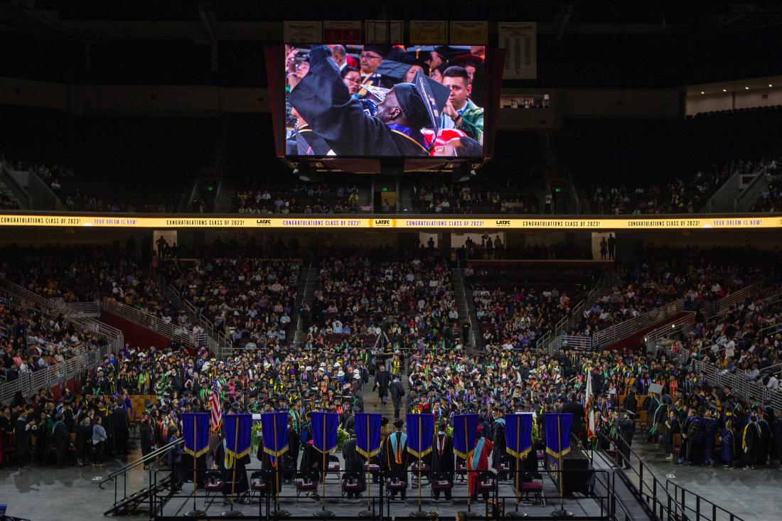 Crowd shot Commencement 2023
