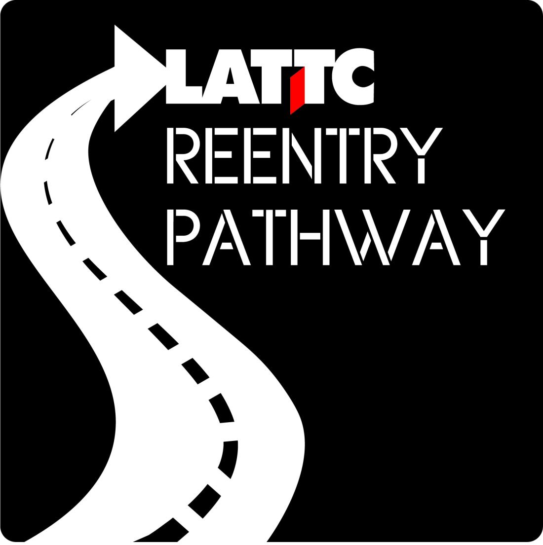 Reentry Pathway logo, arrow like a road pointing to LATTC