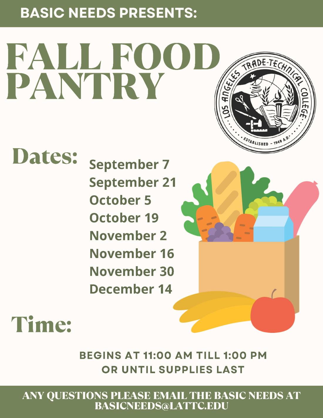 Fall 2023 Food Pantry Flyer