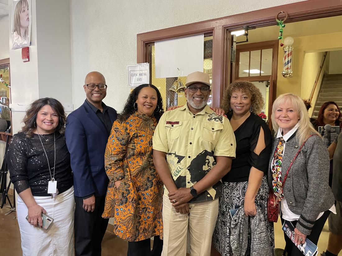 Cosmetology Pathway Chair, Ms. Lidia Ley; LATTC President Dr. Alfred McQuarters; Academic Affairs Dean, Dr. Ayesha Randall; former Cosmetology Pathway Chair Mr. Elton Robinson; Dean of Pathways and Institutional Effectiveness, Dr. Marcia Wilson; and former Cosmetology Pathway Chair, Ms. Marilyn Maine.