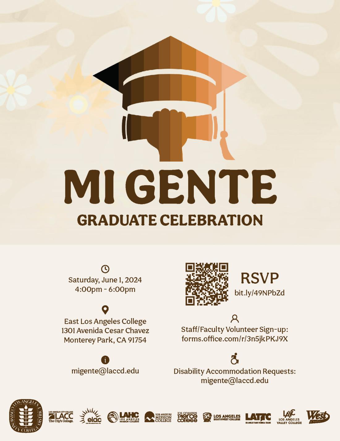 2024 Mi Gente Graduate Celebration Flyer