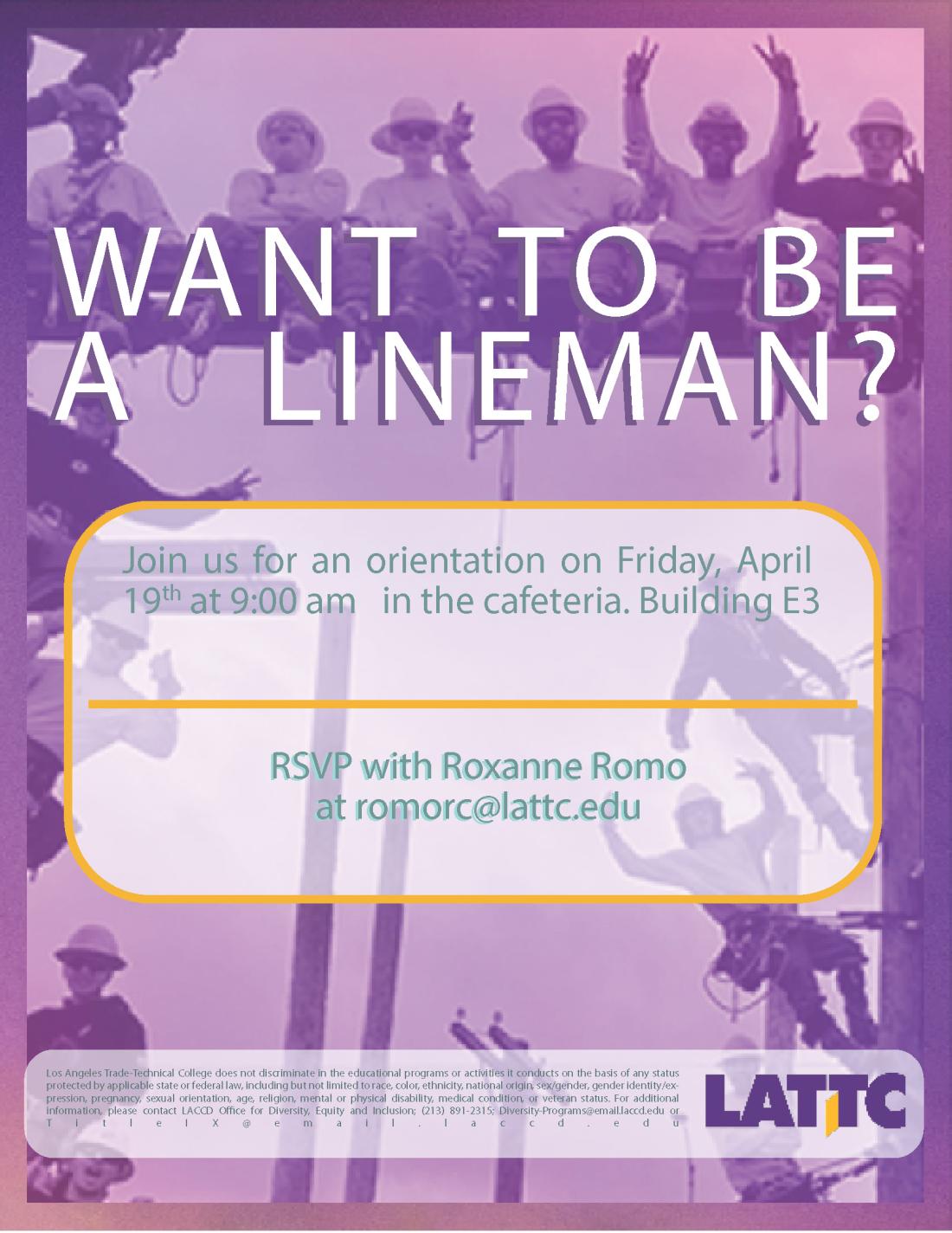 2024 Lineman orientation flyer