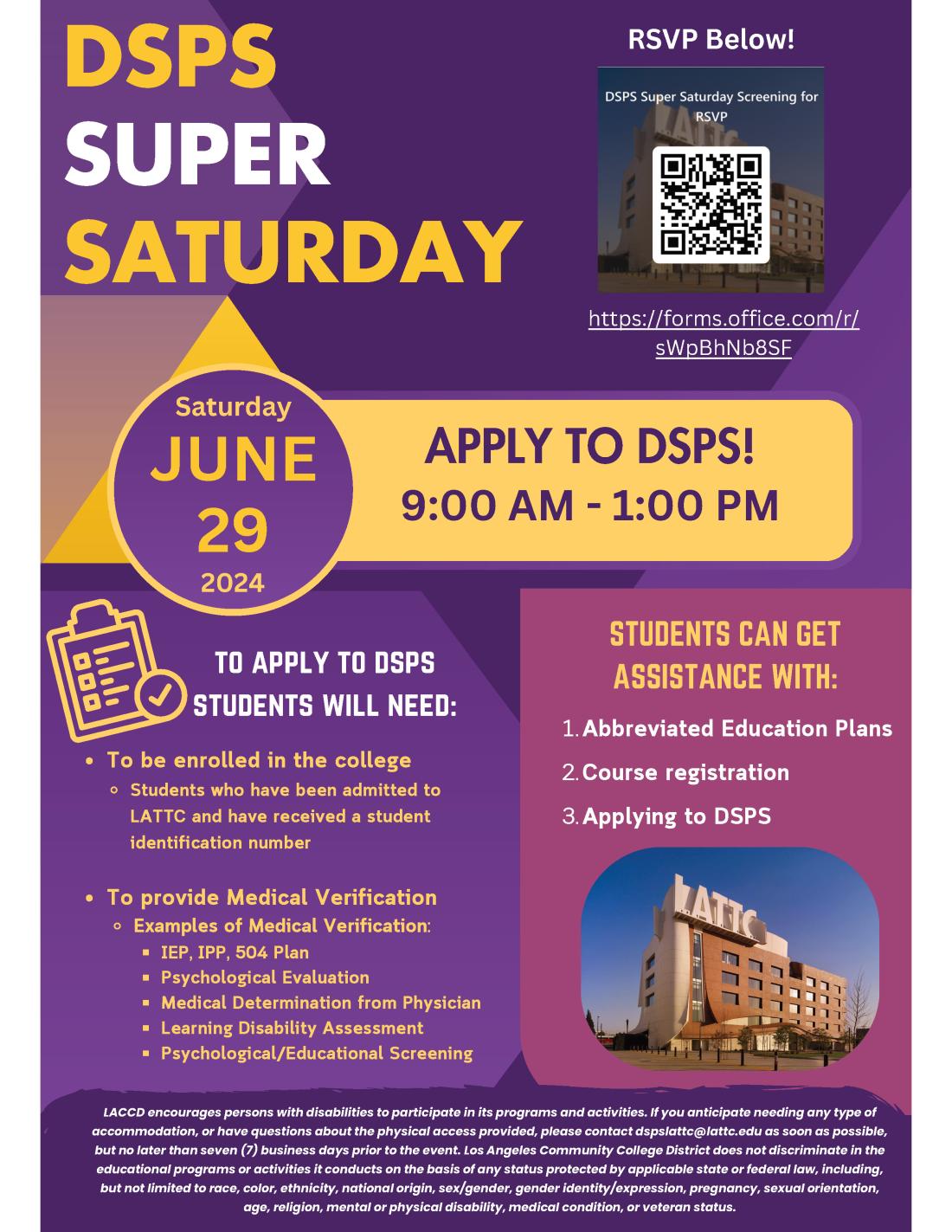 DSPS Super Saturday 2024 flyer