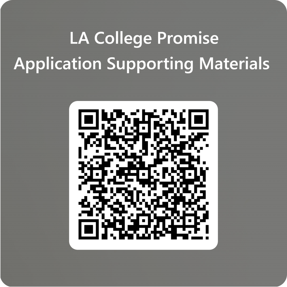 QR Code for LA College Promise Application Supporting Materials 