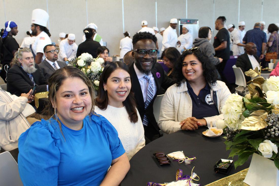 LATTC Counselor Joanna Carcamo, Evelyn Puebla, Vice President of Student Services Dr. Henan Joof, and Sarah Reyes