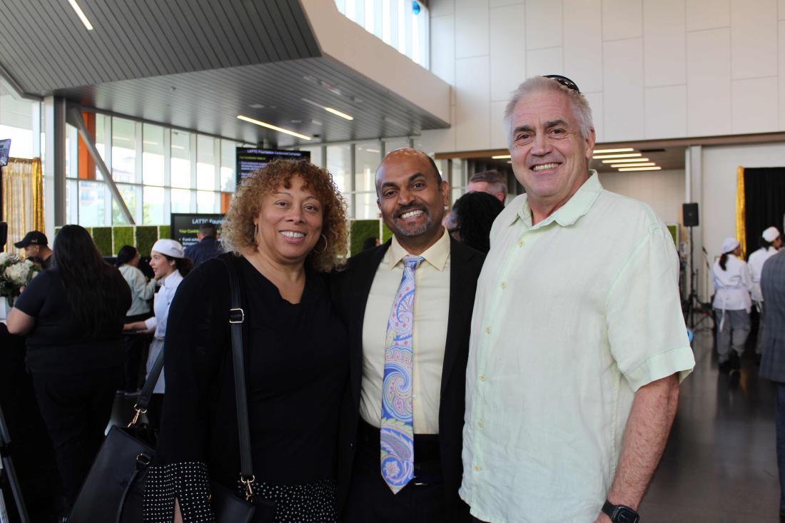 LATTC Dean Dr. Marcia Wilson, Academic Senate President Marvin DaCosta, Chair of Construction, Maintenance and Utilities William Elarton-Selig 