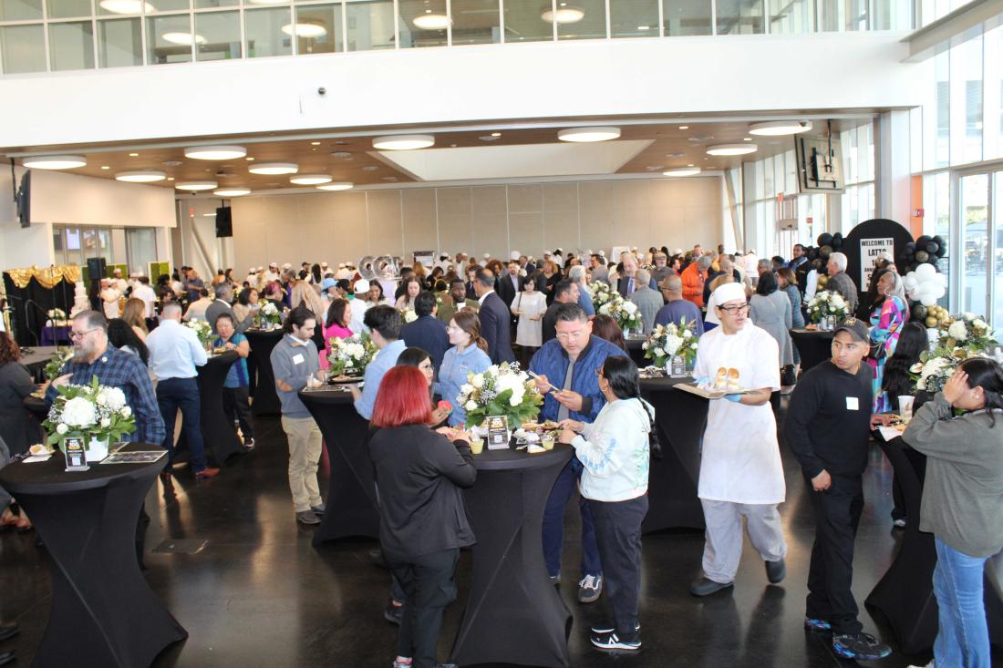 Ambiance crowd shot of 100th anniversary spring reception