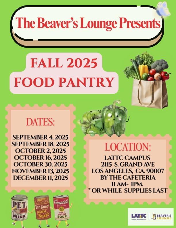 Basic Needs Food Pantry Fall 2025 flyer