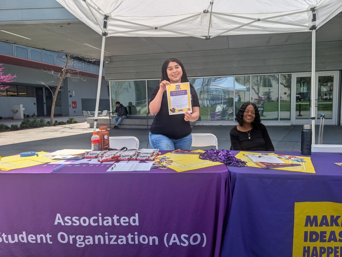 image of ASO members tabling on campus