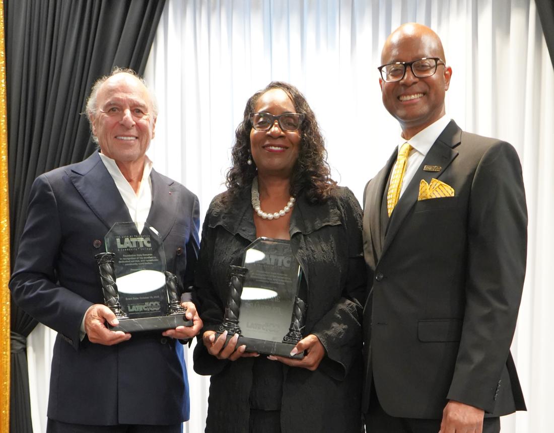 Herb Nadel, Yvonne Wheeler, and Dr. McQuarters