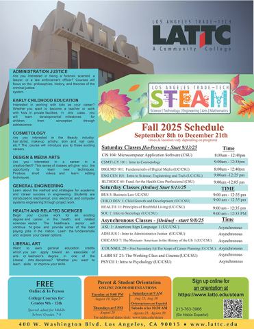 STEAM Flyer Fall 2025