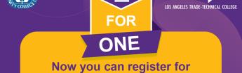 2-for-1 registration graphic