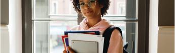 Student with books