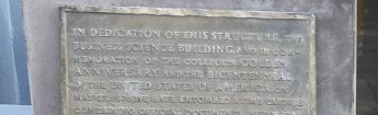 Time capsule and bronze plaque