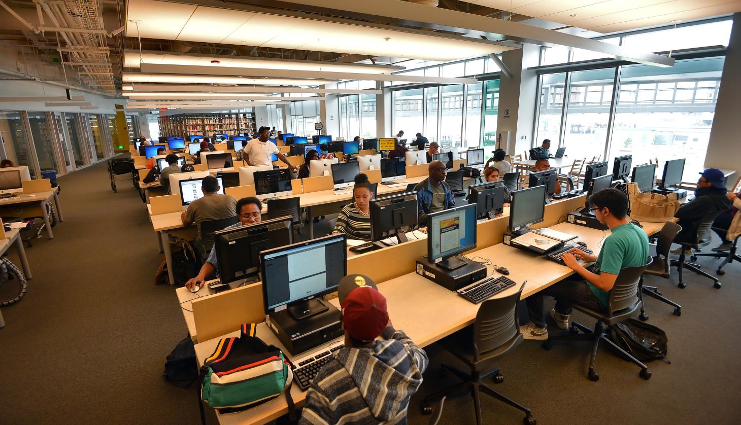 Students Using the Equipment of the Computer Lab 